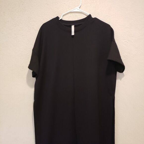 Athleta Womens Medium Boulevard  2 Side Split Maxi Dress Black - Picture 3 of 9